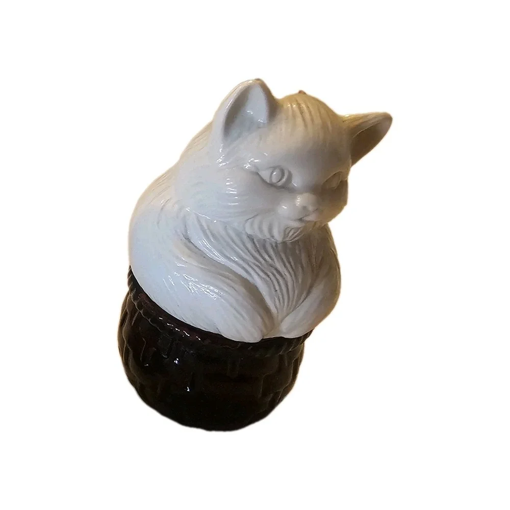 Avon Collectibles Felina Fluffles And Cat Jar Vintage‎ 80s Glass